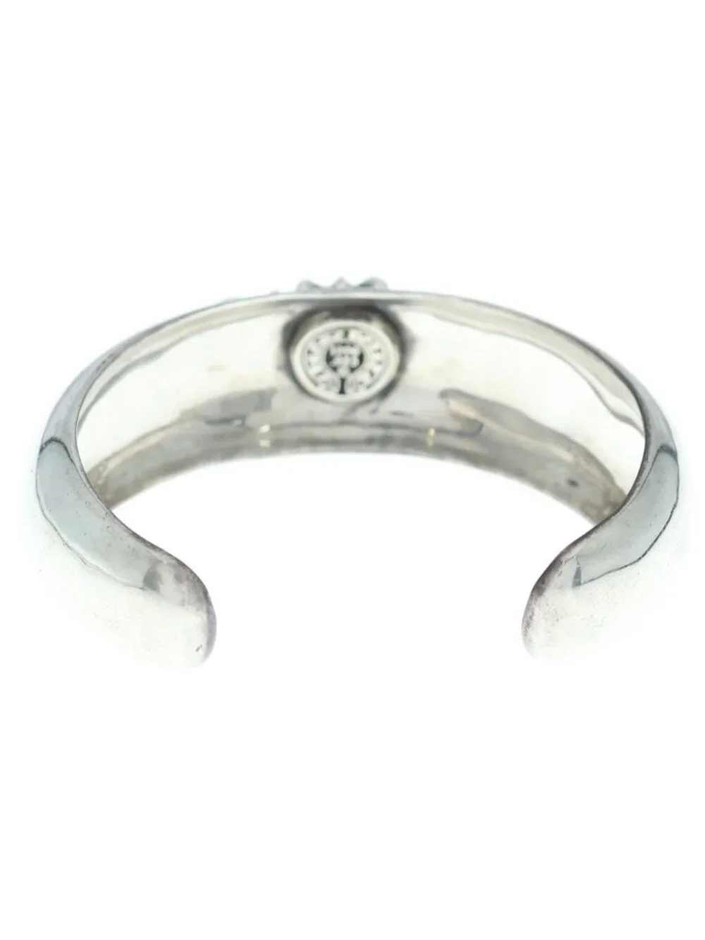 Chrome Hearts Floral Cross Cuff Bangle Bracelet Silver